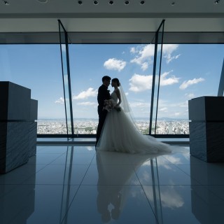 挙式前にチャペルで記念写真撮ってもらいました