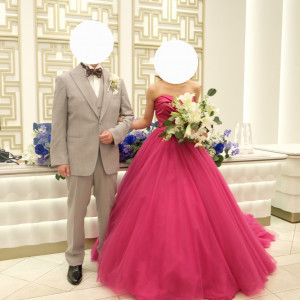 CDは会場全体の差し色にもなるビビットピンク。|732247さんのリーセントカルチャーホテル/FIVESTAR WEDDINGの写真(2483593)