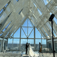 チャペルでの前撮り写真