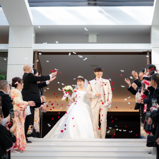 アフターセレモニーではフェザーシャワー！