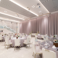 カーテンとテーブルクロスの色を合わせたコーディネートです