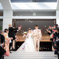 アフターセレモニーではフェザーシャワー！