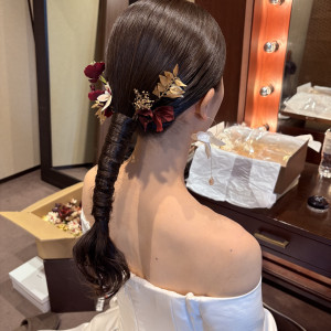 新婦披露宴ヘアースタイル|733003さんの名古屋 河文の写真(2446807)
