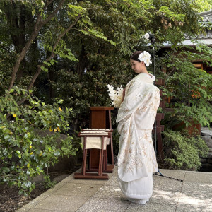 料亭河文、石舞台の上での撮影。この後ろに水鏡があります。|733003さんの名古屋 河文の写真(2446812)