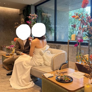 披露宴会場の装花もとても可愛かったです|733440さんのHilltop Resort YAMANOUE (ヒルトップリゾート ヤマノウエ)の写真(2582866)