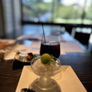 ウェルカムドリンクとかき氷を出して頂いた|733451さんの京都祝言 SHU:GENの写真(2345916)