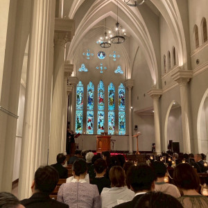 天井がとても高いです|733476さんのOSAKA St.BATH CHURCH(大阪セントバース教会)の写真(2418535)