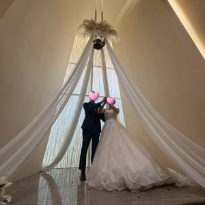 挙式後、ベルを鳴らしました|733510さんのGLOBAL WEDDING DIADE (ディアーデ)の写真(2524821)