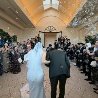 フラワーシャワーとバブルシャワー