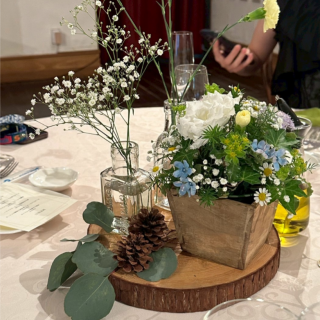 ゲストテーブルのお花です。
