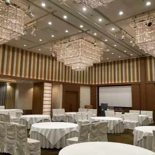 とても驚かされた荘厳な披露宴会場です