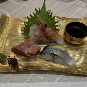 刺身が食べられて珍しいと思いました。|733867さんのノートルダム八戸/FIVESTAR WEDDINGの写真(2522336)