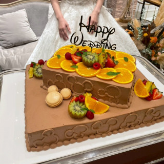 オリジナルのウエディングケーキを作って頂きました