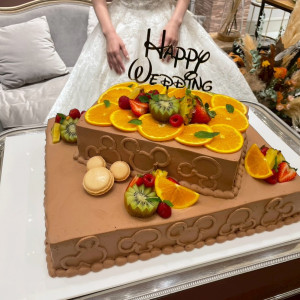 オリジナルのウエディングケーキを作って頂きました|733872さんのアーカンジェル迎賓館（宇都宮）/テイクアンドギヴ・ニーズウェディングの写真(2561855)