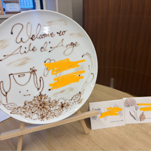 好きなバンドを言ったらプレートに書いて頂きました|734004さんのAILE d'ANGE NAGOYA（エル・ダンジュ ナゴヤ）の写真(2348882)