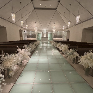 バージンロード光なし|734232さんのアルカンシエル luxe mariage 名古屋（アルカンシエルグループ）の写真(2350693)