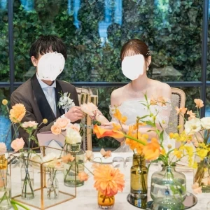 メインテーブル装花|734265さんのアーヴェリール迎賓館（岡山）/テイクアンドギヴ・ニーズウェディングの写真(2377314)