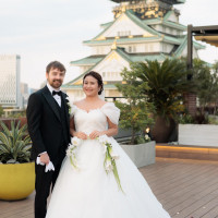 屋上からみる大阪城はより大きく見えます！