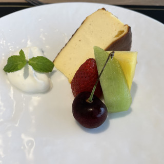 チーズケーキがとてもしっとりしていて美味しかったです。