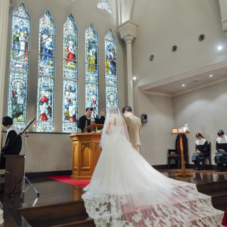 トレーンの長いドレスにして正解でした