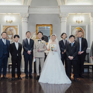 披露宴会場と別の場所でもゲストと撮れるのは嬉しかったです|734539さんのOSAKA St.BATH CHURCH(大阪セントバース教会)の写真(2366830)