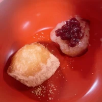 披露宴演出の餅つき後に振る舞われたお餅。