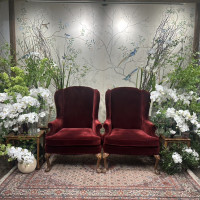 新郎新婦の席の装花