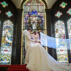 どこをとっても美しいステンドグラス|734969さんのセント・ラファエロチャペル御堂筋の写真(2478071)
