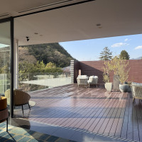 ゲスト待合室のベランダ。景色が綺麗！