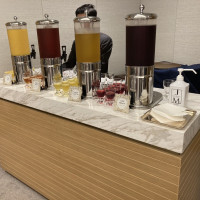 挙式前の控室。ドリンクの提供がありました。