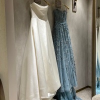 トリートドレッシング試着室にて。マイドレスです。