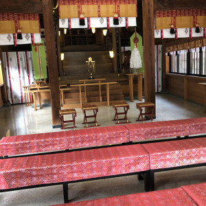 神前はとても厳かな雰囲気で格式があるなと思います。|735266さんのTHE KEGO CLUB by HAPPO-ENの写真(2427807)