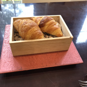自家製のクロワッサンが熱々でとても美味しかったです。|735266さんのララシャンス迎賓館 大分の写真(2422306)