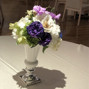 テーブル掛装花がとても可愛い感じです。|735266さんのシャトー文雅の写真(2359022)