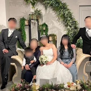 兄弟と写真撮影