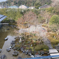 2階からみた庭園