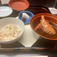 コースの土鍋ご飯と伊勢汁