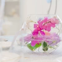 お客様のテーブルの生花