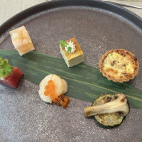 京野菜と海産物の6種盛りです