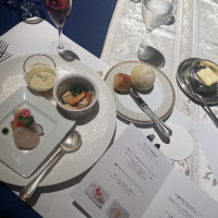 食事中に料理長がご挨拶に来てくださりました