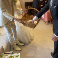 クイズ大会の景品配り
カゴは借りれた