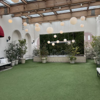 フラワーシャワーを行う場所の隣