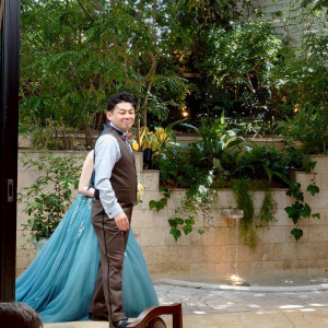 披露宴場から見えるガーデン|737113さんのアーカンジェル代官山/テイクアンドギヴ・ニーズウェディングの写真(2517921)