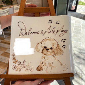 犬を飼っていることを伝えたら、サプライズで書いてくれました！|737131さんのAILE d'ANGE garden（エル・ダンジュ ガーデン）の写真(2367581)