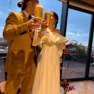 披露宴での新郎新婦