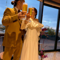 披露宴での新郎新婦