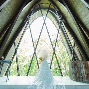 天井も高く木造でアーチ状になった内装です|737301さんのIRIS WATER TERRACE AYAMEIKE（イリスウォーターテラスあやめ池）の写真(2571048)