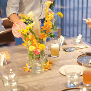 乾杯準備|737755さんのTHE HARBOR TERRACE（ザ ハーバー テラス）の写真(2528977)