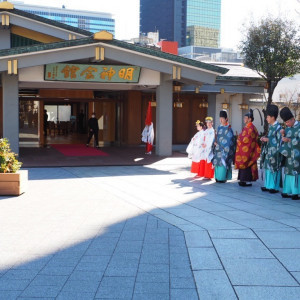 雅楽の生演奏で参進の儀を行えます|737792さんの神田明神 明神会館の写真(2372033)