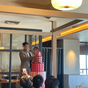 ケーキカットは肉ケーキを選べます|737924さんのTHE KINTAN WEDDING(ザ キンタン ウエディング)の写真(2572470)